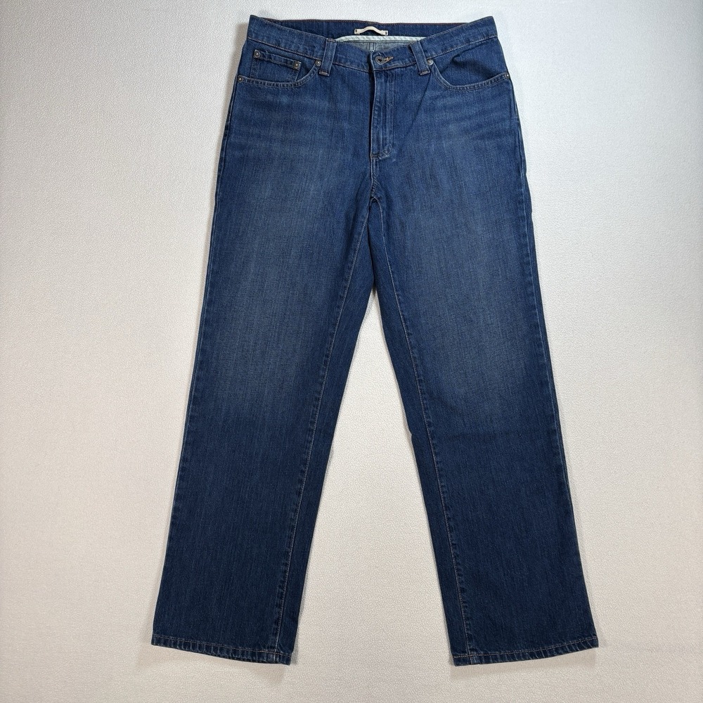 LL Bean Jeans Men 32 (fits 33x29) Blue Classic Fit‎ Slightly Tapered 100% Cotton